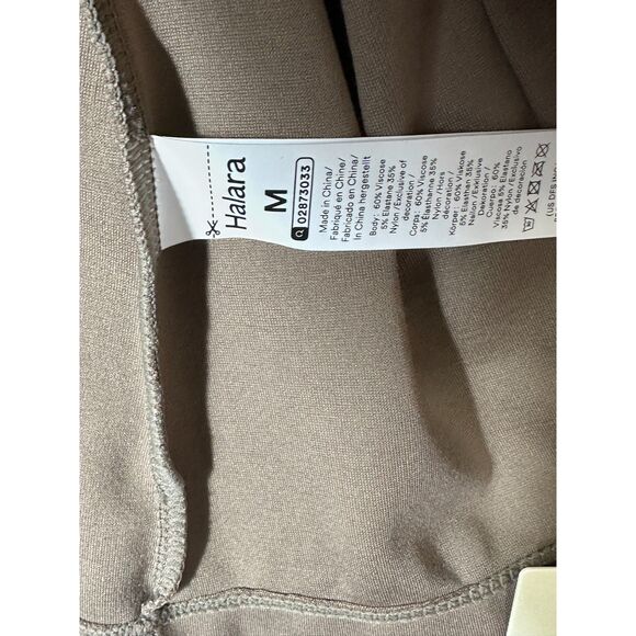 Halara Round Neck Long Sleeve Decorative Button Slim Work Jacket Taupe SZ M NWT - Picture 2 of 3